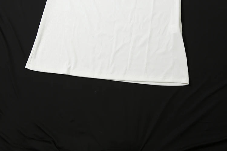 2 Piece Set Irregular Skew Collar Backless Crop Top Ruched Skirts Suit