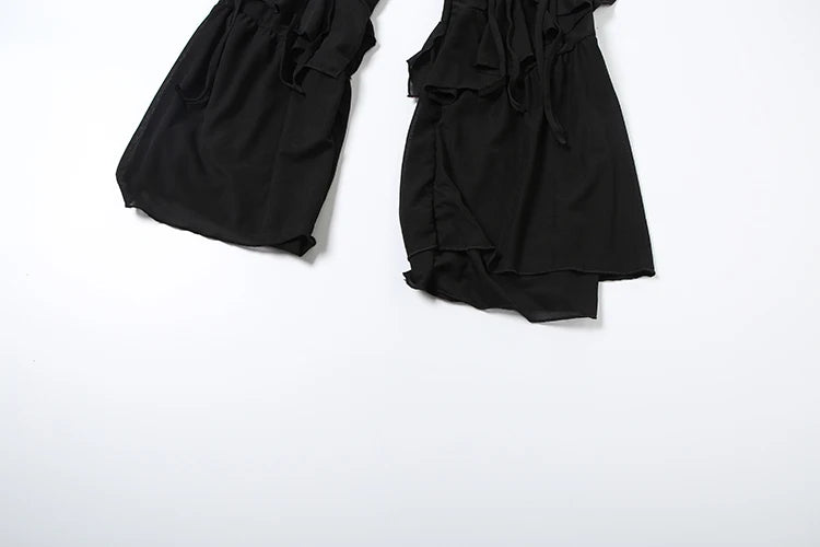 Irregular Tierred Flare Pants