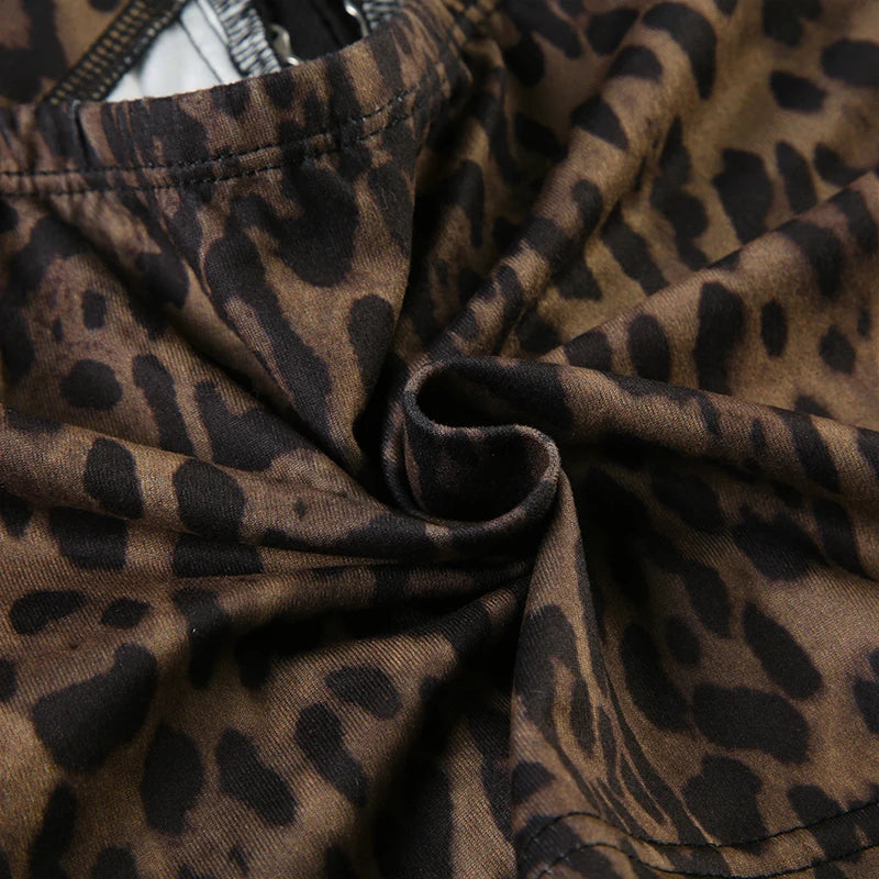 Leopard Sleeveless Botton Top