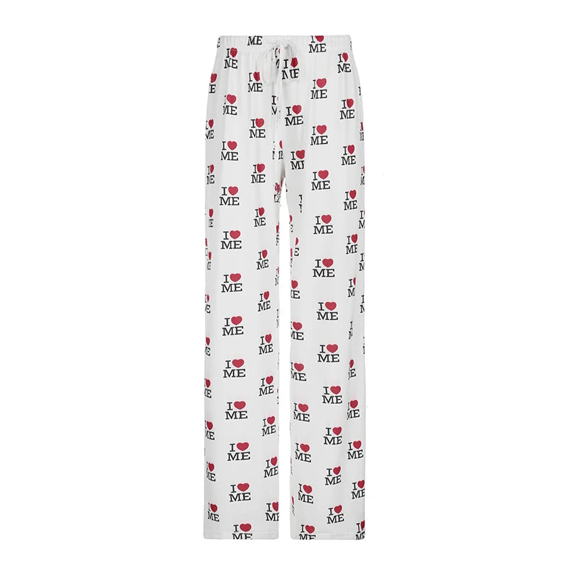 Jogger Looe Sweatpant Lace-up Letter Pant Trouer