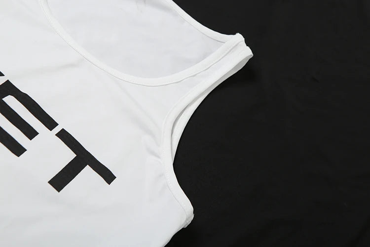 Vests Letter ed Concise Thin Body-shaping Tanks Concise All-matched Top