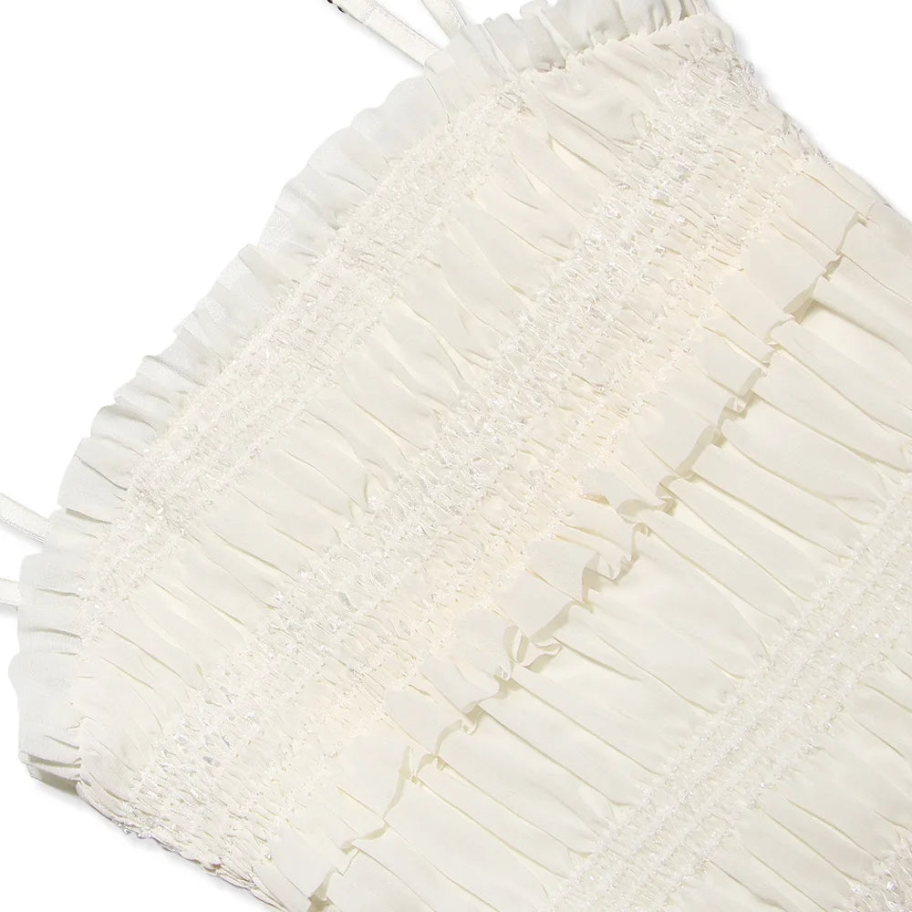 Luxury Maxi mal Occasion Cake Dresses Beige Spaghetti Strap Wedding Dresses women clothing