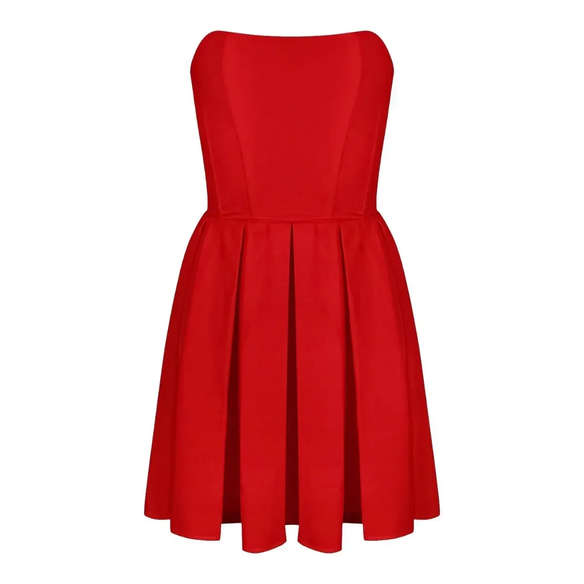 Strapless Bodycon Dress Mini White Corset Dress Casual Flare Dress