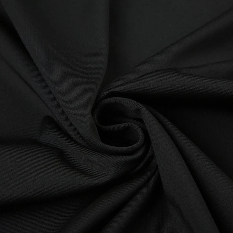 Backless Black Long Dress Slim 's Pullover Short Sleeves