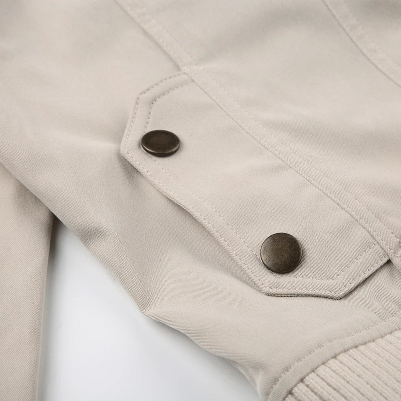 Zip Up Jackets Pockets Coats