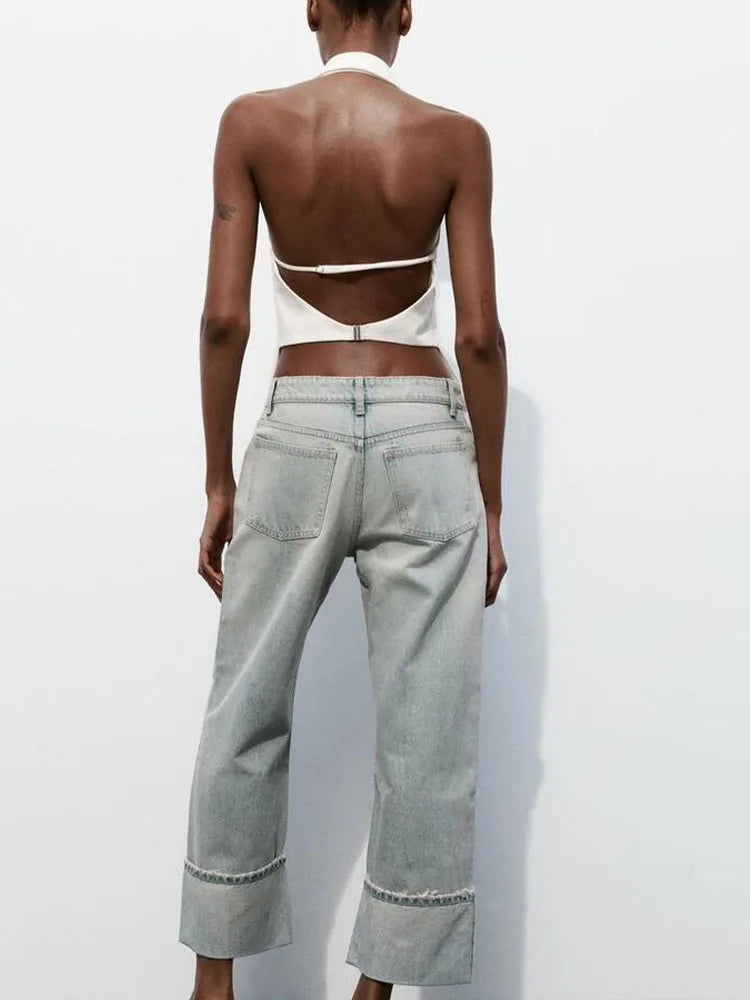 Backless Slim Halter Top