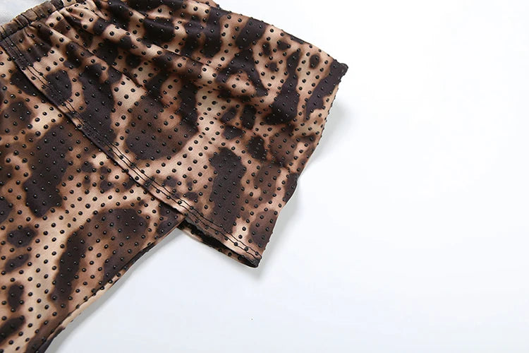 Slash Neck Dress Leopard Ruched Off The Shoulder Long Bodycons