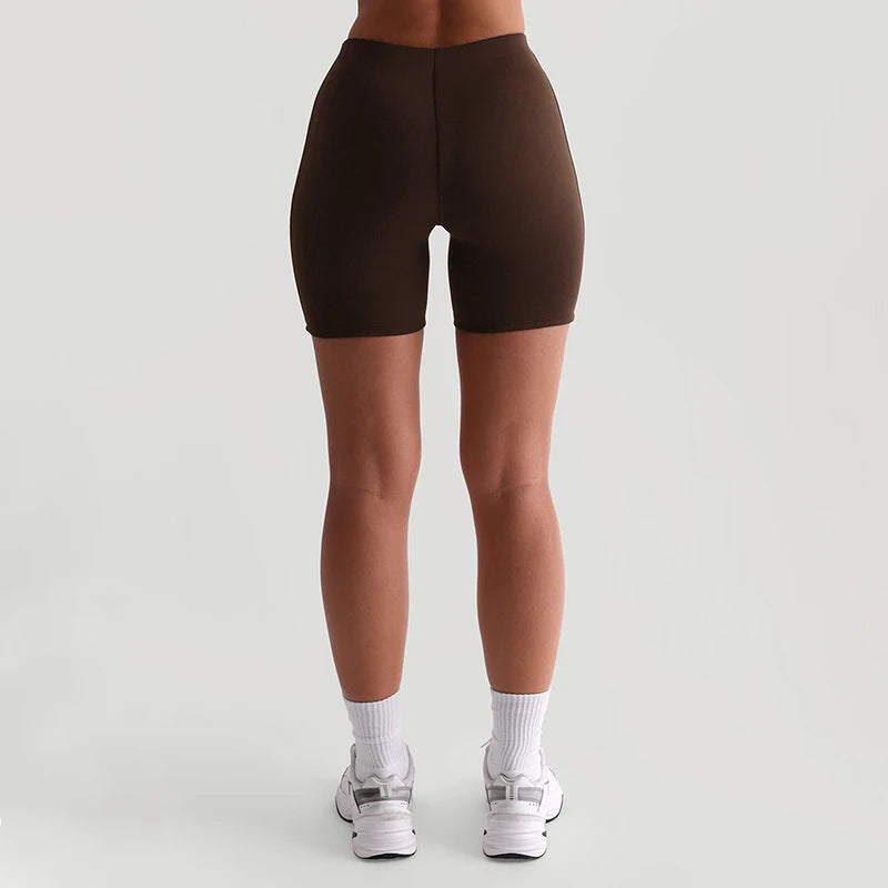 Elatic Rope Mid-Wait Tight Yoga Sport Pleat Short Short