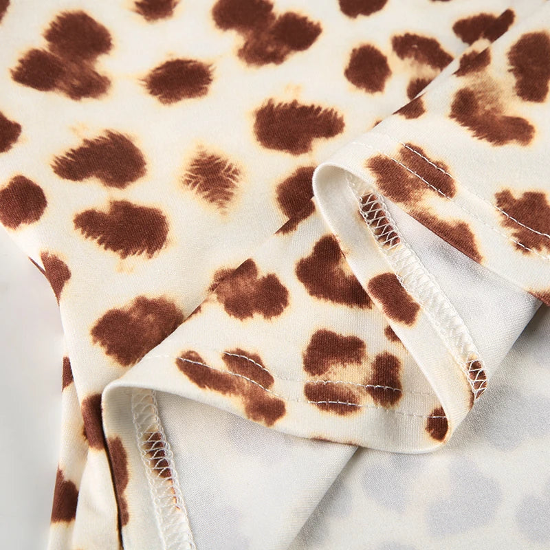 Leopard Sleeveless Backless Top