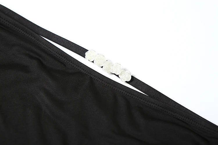 Appliques Strapless Dress Banquet Concise Body-shaping Maxi