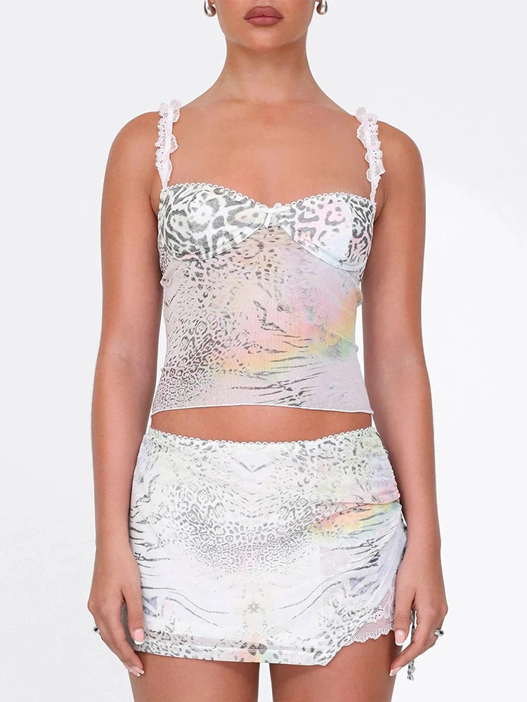 White Slim Two Piece Set