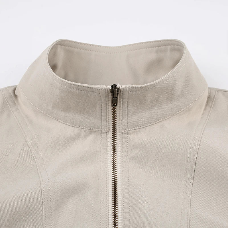 Zip Up Jackets Pockets Coats