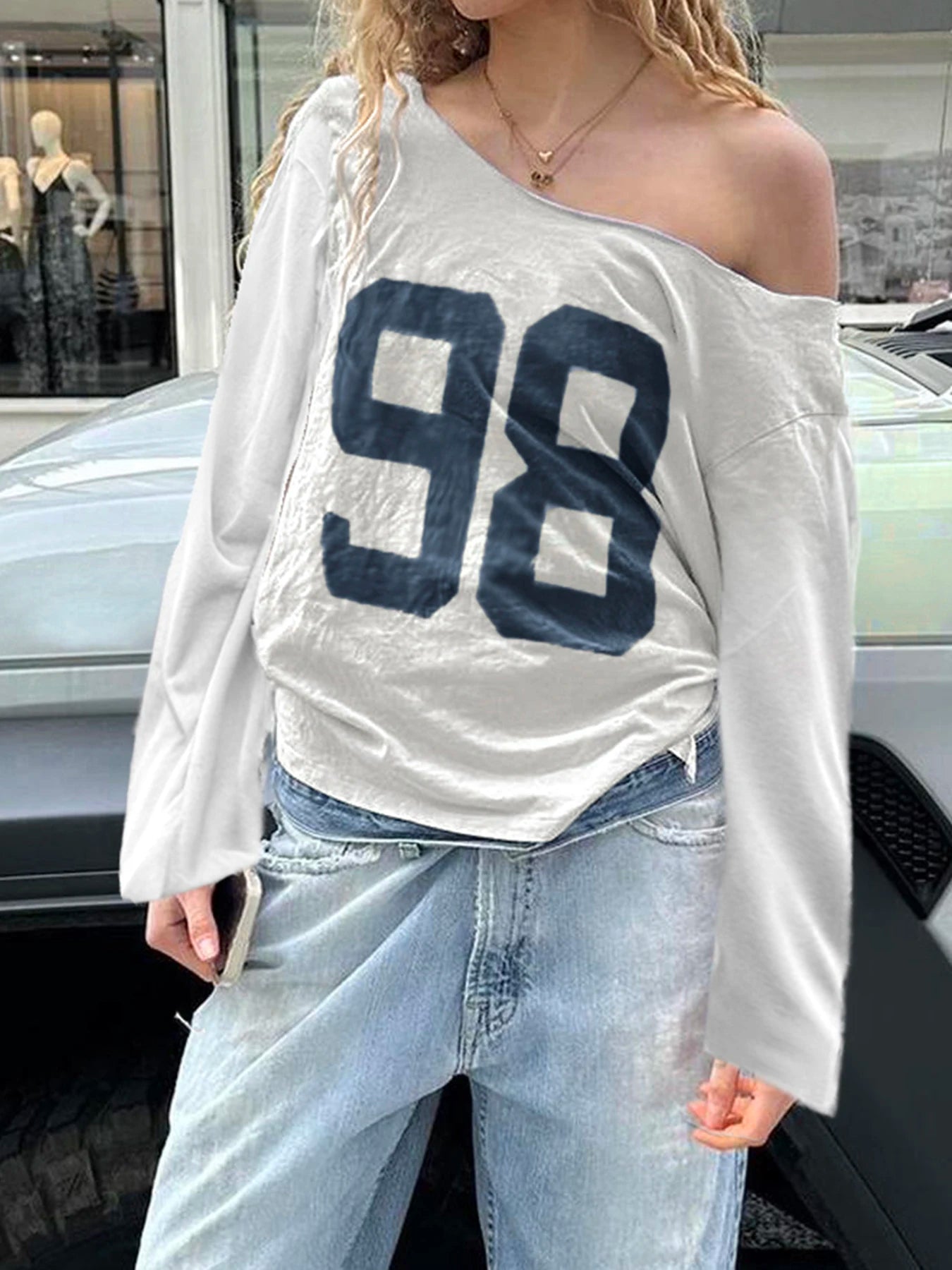 Looe Tee Shirt V-neck Long Sleeve Top