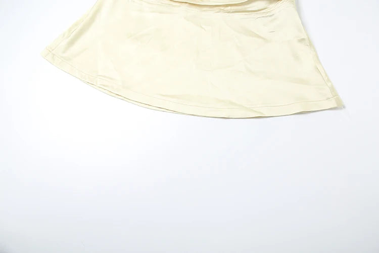 2-Piece Set Cross Halter Lace-Up Deep v-Neck Top Mini Skirts Matching Suit