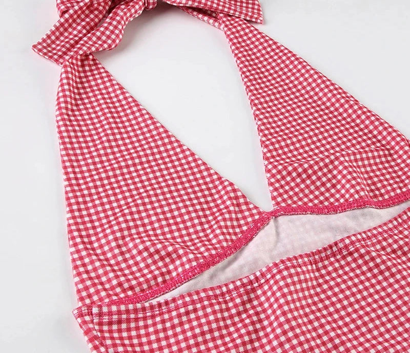 Sweet Halter Tanks Sleeveless Hotsweet V-Neck Backless Blouses