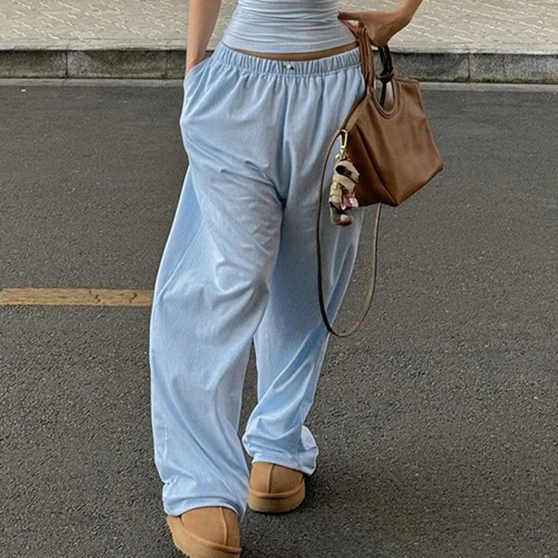 Joggers 's Trousers Elastic Waisted Loose Pants Oversized Bottoms