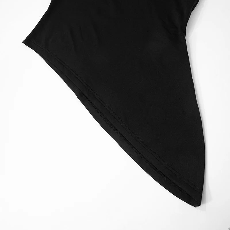 'S Spring And Color Low Cut Backless Irregular Fit Hanging Neck Camisole Short Top