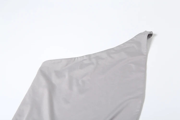 Concise Incline Shoulder Ribbons Backless Sheath Maxi