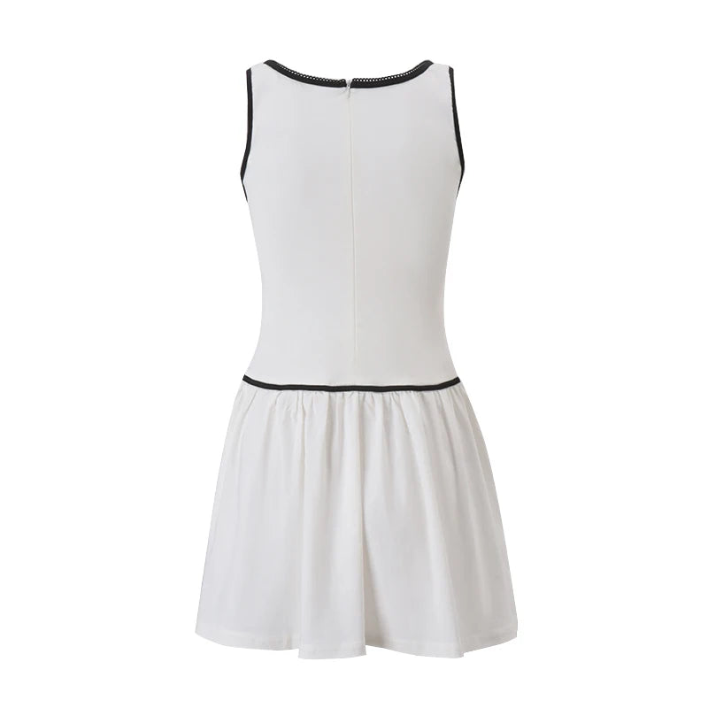 White Sleeveless Slim Mini Dress