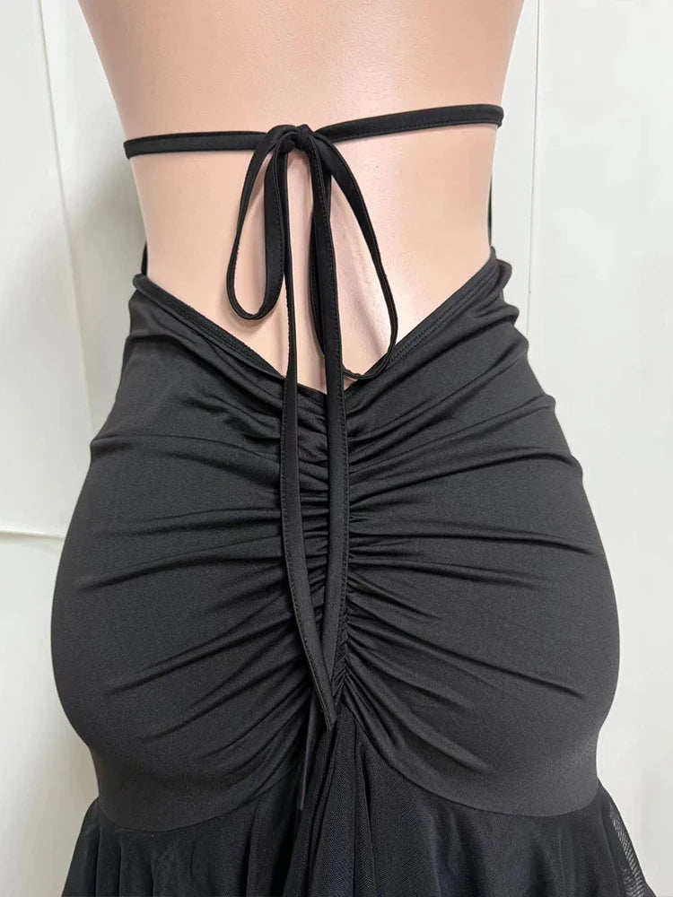 Spring Release Junior Ankle-Length Milk Silk High Dress Girl Slim Cleavage Backless Robe