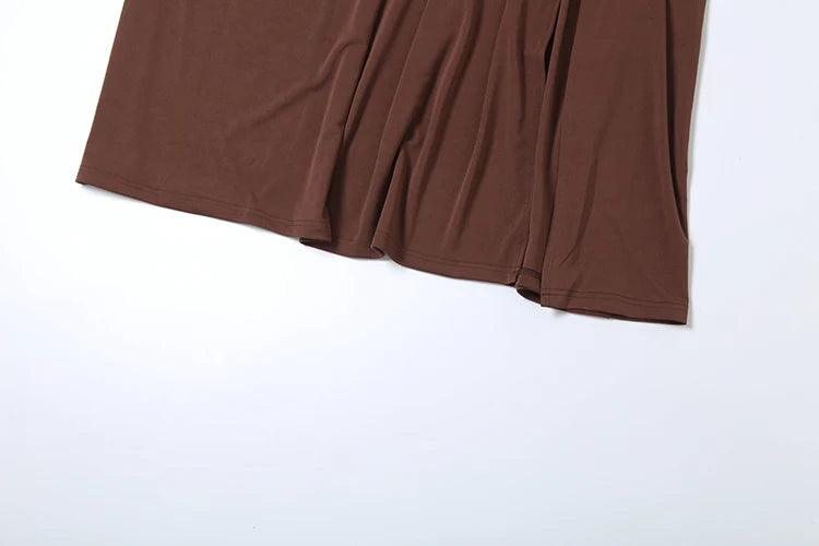 Backless Patchwork Dress Draped Side Slit Ribbon Strapless Sleeveless