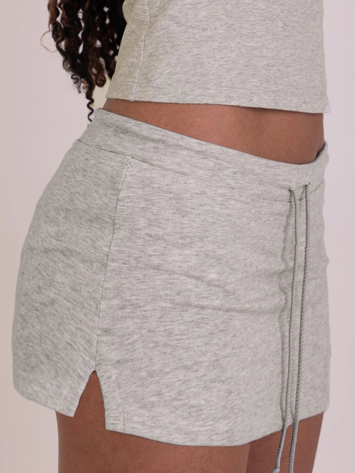 Lace-up Mini Skirts American Retro Short Bottoms A-Line Knit ing