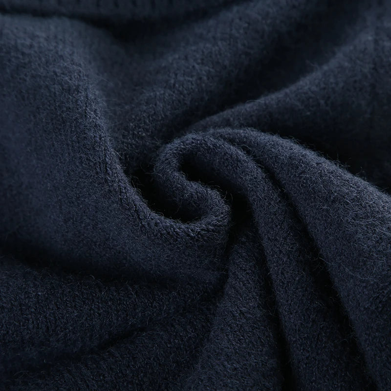 Slah Neck Sweater Slim Knit Pullover