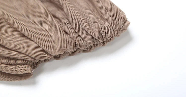 See Through t-Shirt Irregular Hem One Shoulder Pleated Ruffles Versatile Top