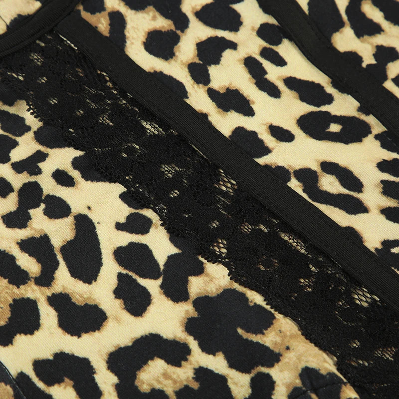 Leopard Lace Slim Top