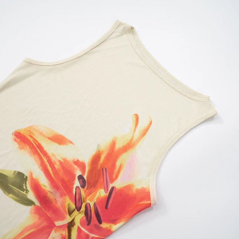 Apricot See Through Maxi Dress