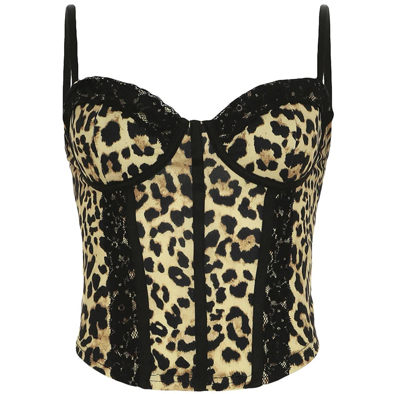 Leopard Lace Slim Top