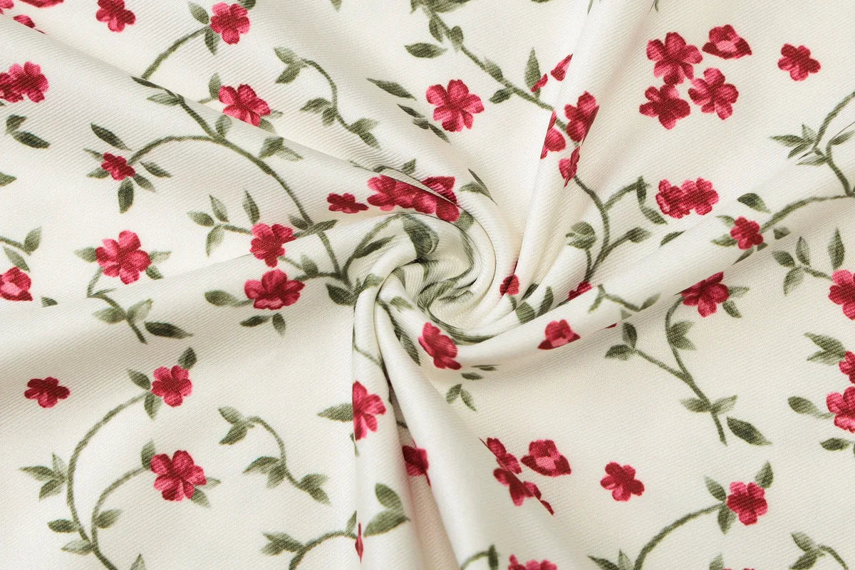 Apricot Floral V-Neck Maxi Dress