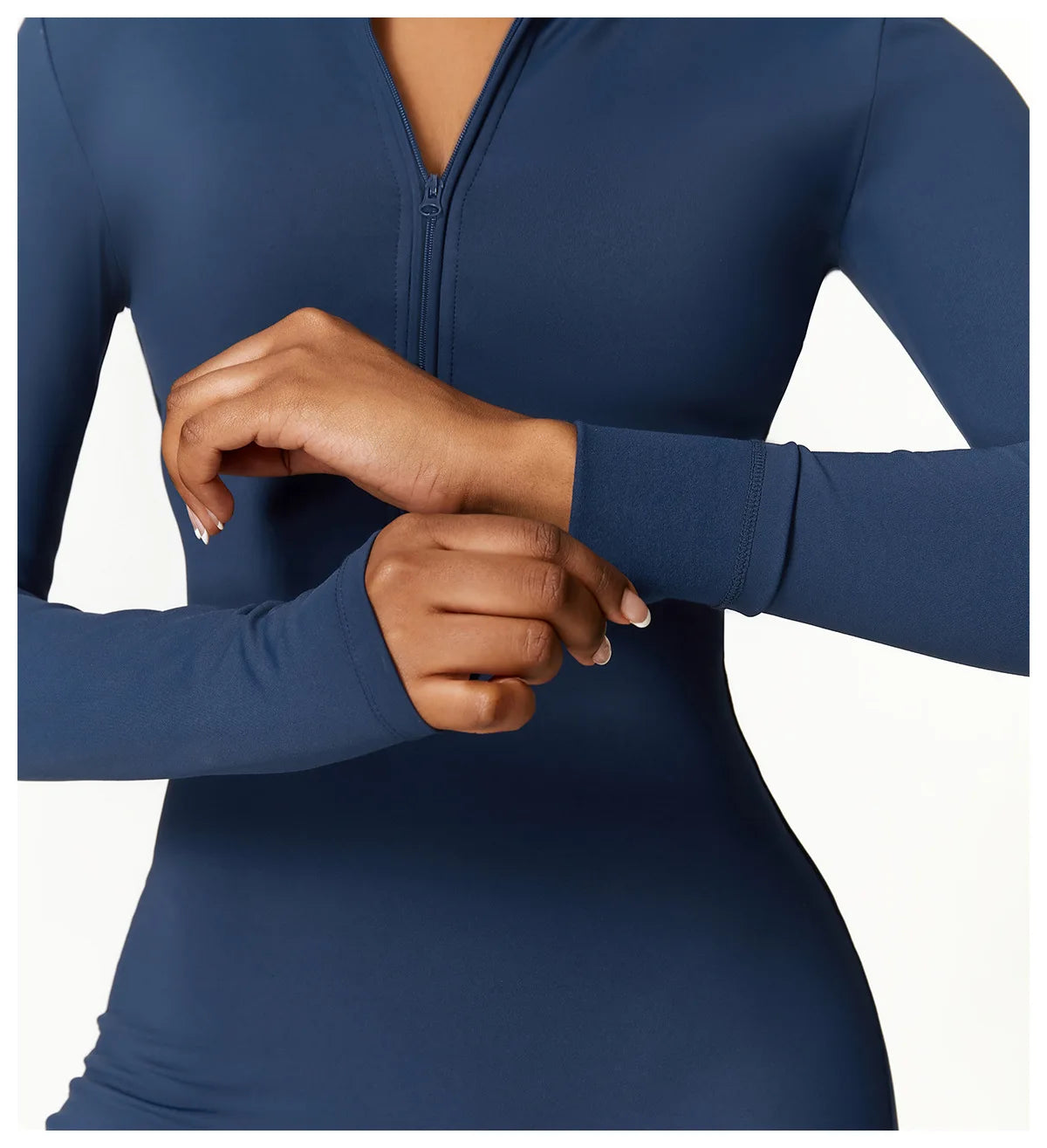 Zipper Yoga Rompers Long Sleeved One-piece Sports Gym Jumpsuits Workout High-intensity Fitness Skin-tight Garment