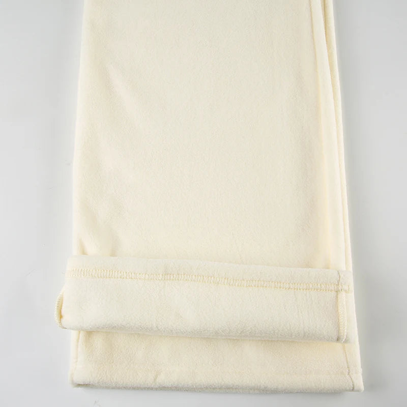 's Thermal Lined Pants Comfy Trousers Fall Drawstring Bottoms Daily