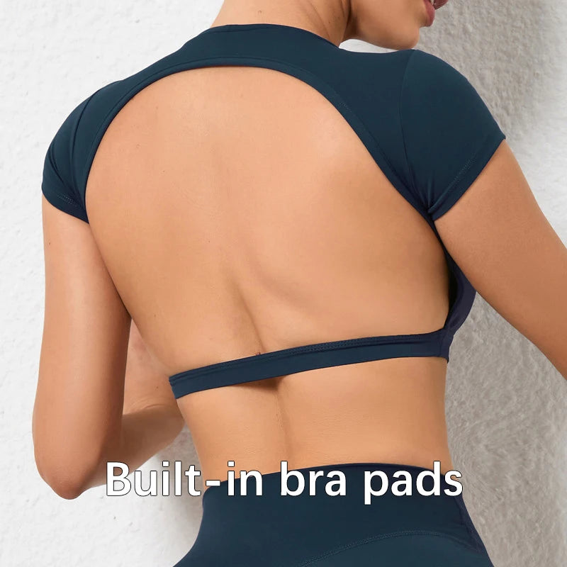Breathable Backless Yoga Sport Crop Top