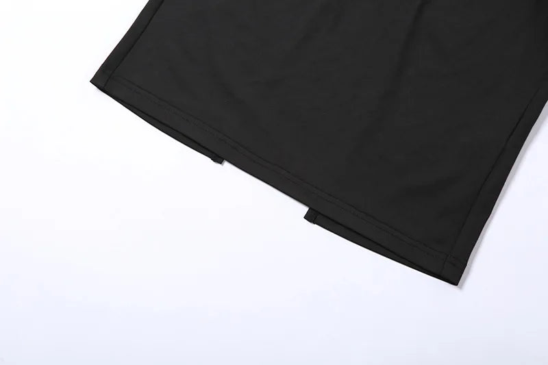 Black Backless Sleeveless Halter Maxi Dress