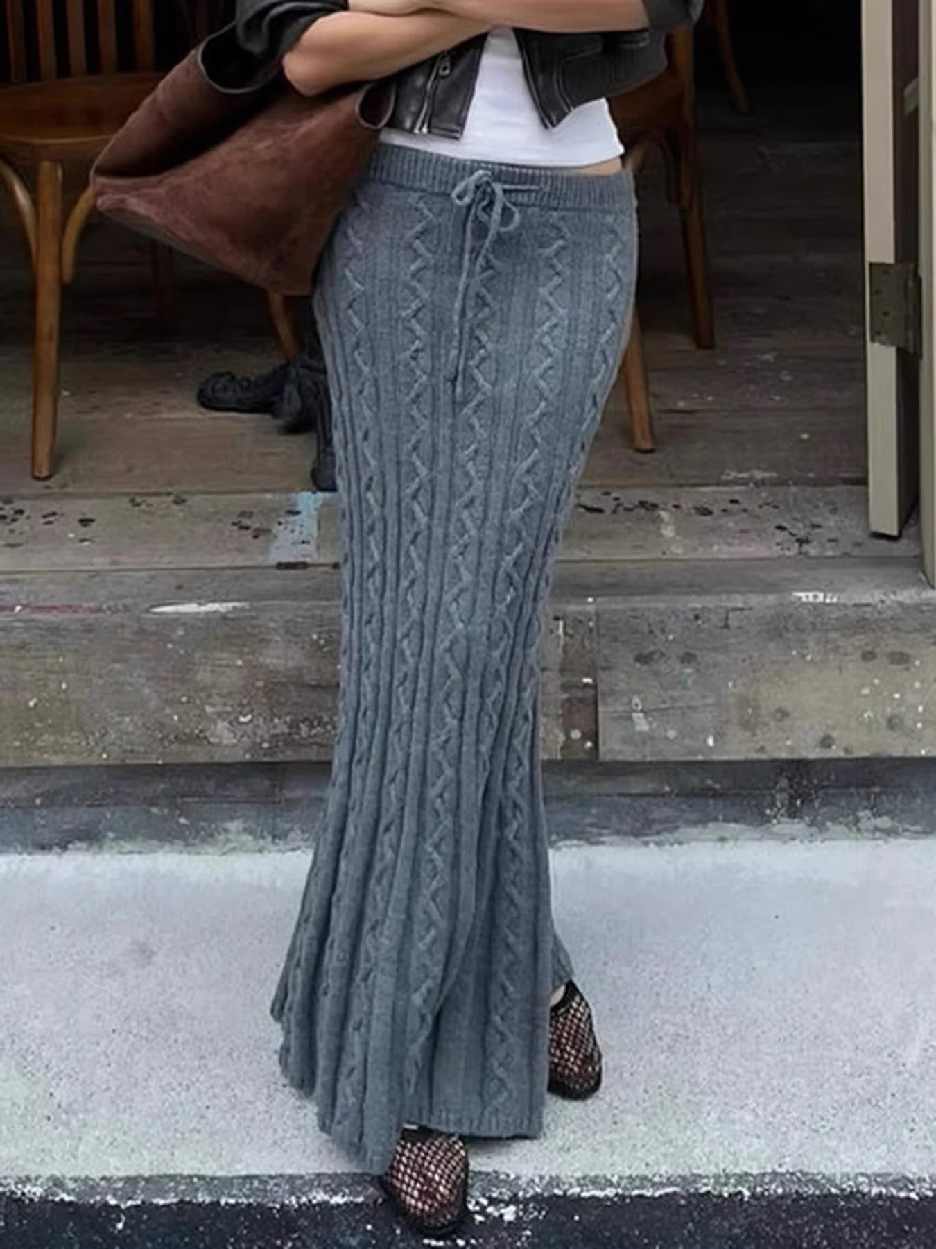 Long Trumpet Skirts Low Waisted Bottoms