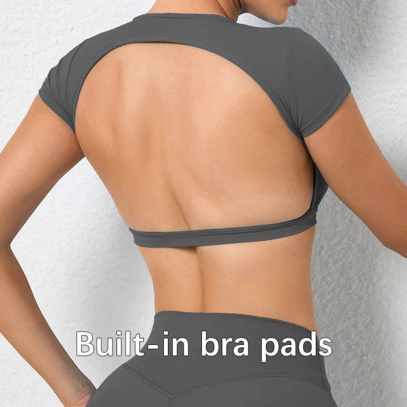 Breathable Backless Yoga Sport Crop Top