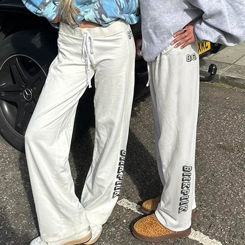 Letter Print Loose Trousers Pants Baggy Pants