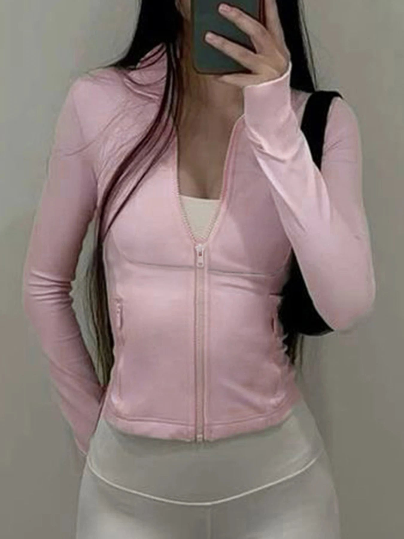 Slim 's Hooded Jackets Zip Up Bodycon Coats