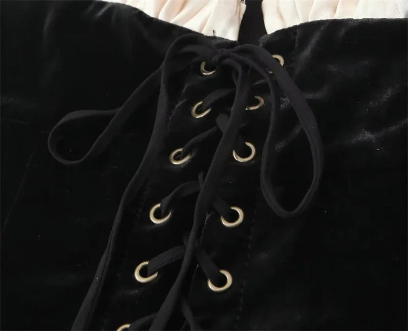 Black Strapless Christmas Dress A Line Velvet Dress Mini and Beautiful s Dress