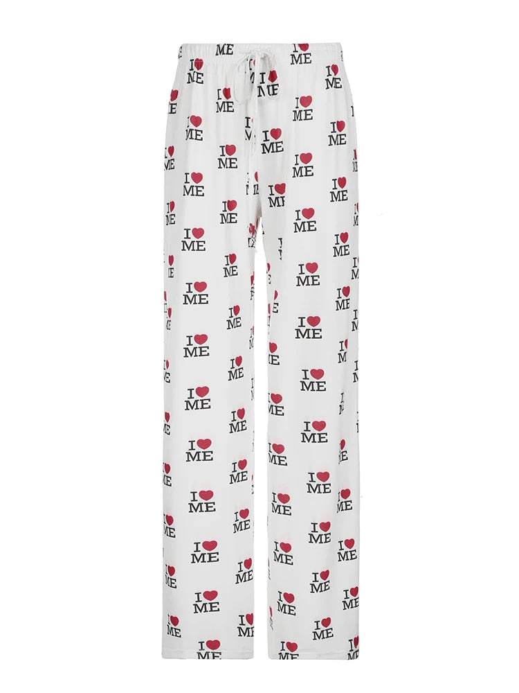 Jogger Looe Sweatpant Lace-up Letter Pant Trouer