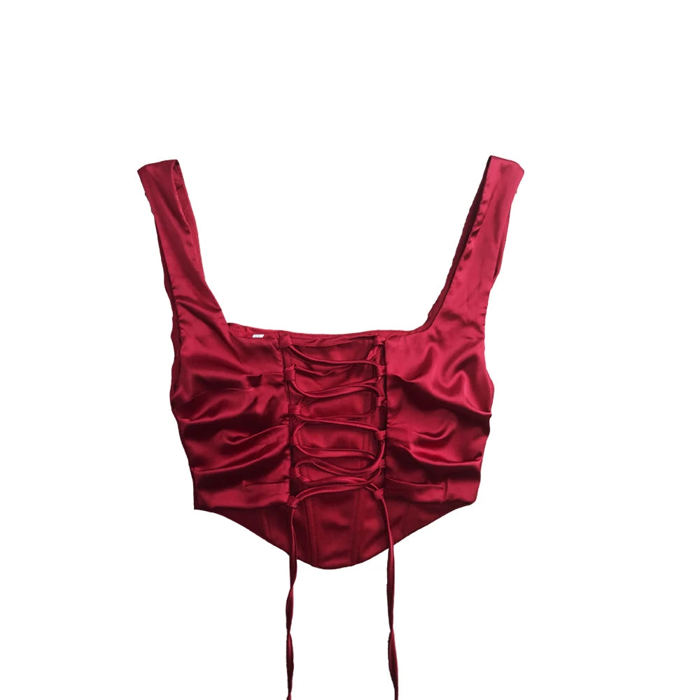 Wine and Beautiful s Dress Corset Cropped Top and Skirt 2 Piece Set Christmas in Dress