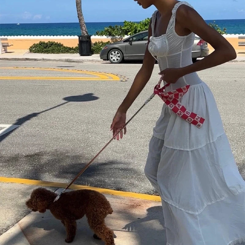 White Slim Sleeveless Maxi Dress
