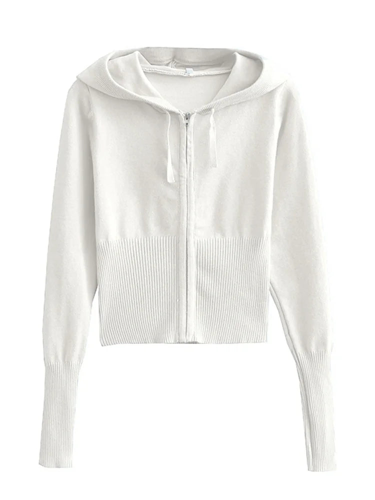 Knit 2 Piece-Set Trousers Hoodie Tracksuit Crop top Knit And Pants Sets Trousers