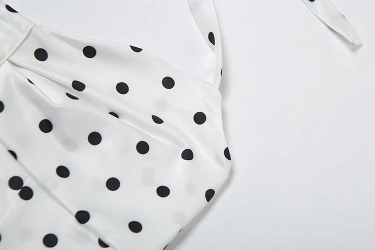 White Polka Dot Top