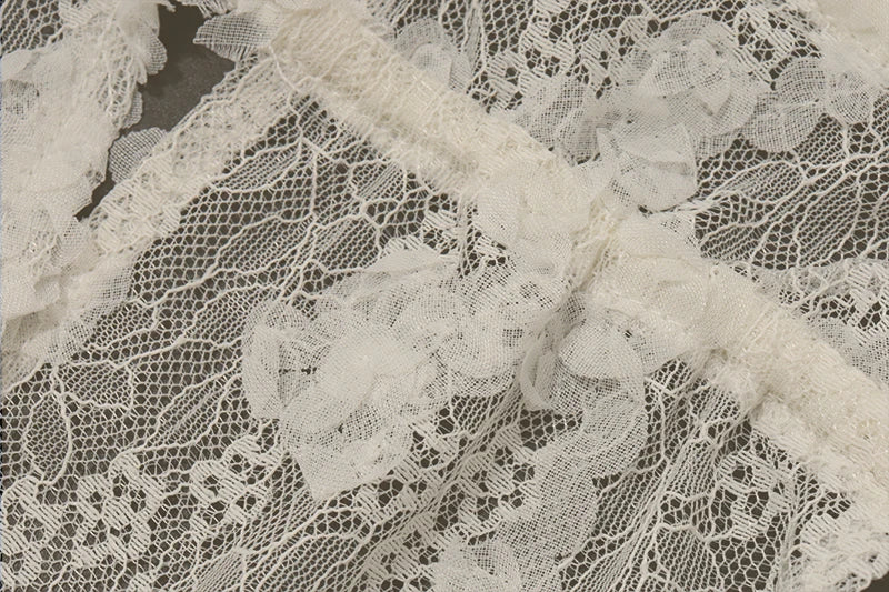 Apricot Lace Off Shoulder Backless Top