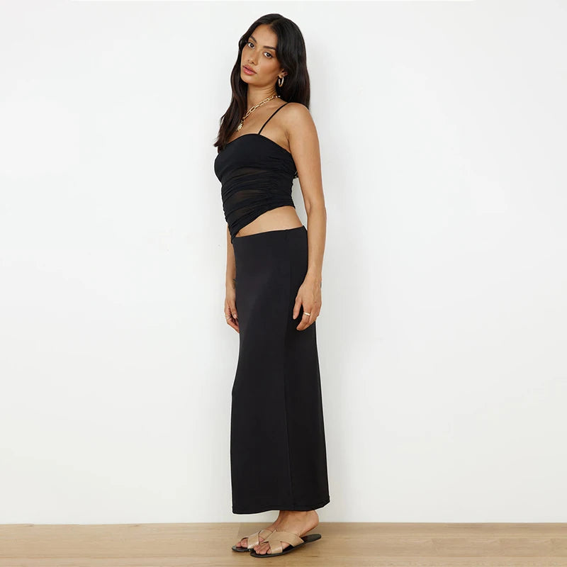 Sleeveless Top And Maxi Dress Set