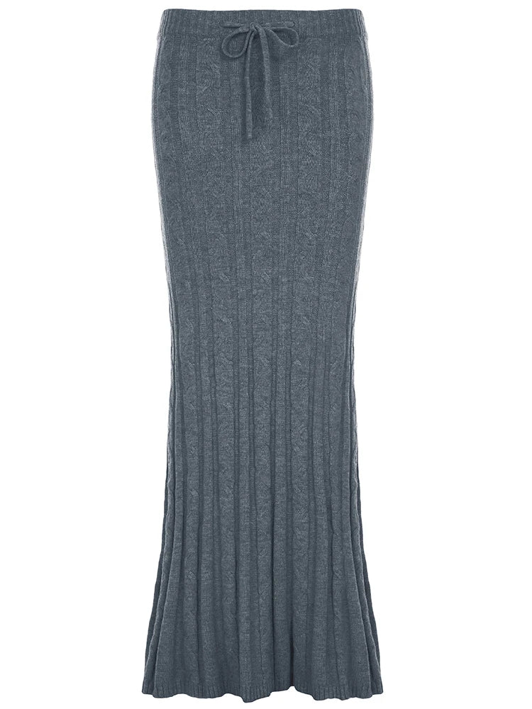Long Trumpet Skirts Low Waisted Bottoms
