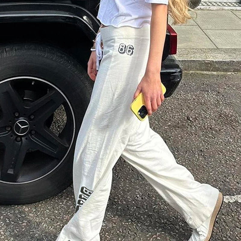 Letter Print Loose Trousers Pants Baggy Pants